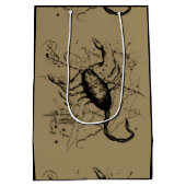 蠍座の星座Hevelius 1690 Oct23 11月21日 ミディアムペーパーバッグ (裏面)