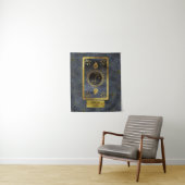 蠍座の暗い〔占星術の〕十二宮図星占い：黒い金ゴールド名 タペストリー (インサイチュ)