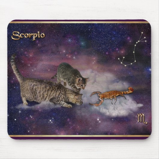 蠍座の猫好き マウスパッド (正面)