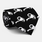 蠍座の白黒タイ ネクタイ (ロール)