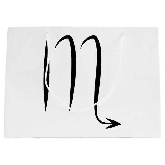 蠍座の蠍のギリシャの占星術の(占星術の)十二宮図の占星術 ラージペーパーバッグ (正面)