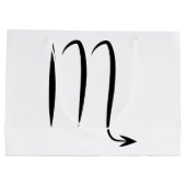 蠍座の蠍のギリシャの占星術の(占星術の)十二宮図の占星術 ラージペーパーバッグ (裏面)