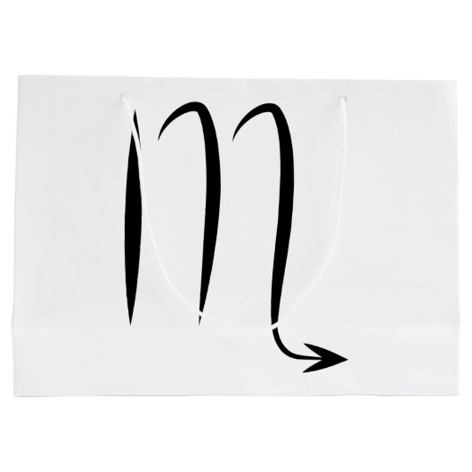 蠍座の蠍のギリシャの占星術の(占星術の)十二宮図の占星術 ラージペーパーバッグ (裏面)