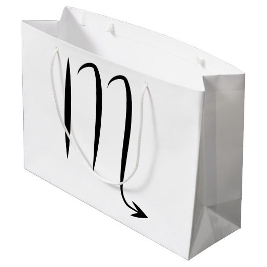 蠍座の蠍のギリシャの占星術の(占星術の)十二宮図の占星術 ラージペーパーバッグ (裏面アングル)