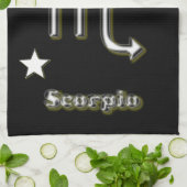 蠍座の記号 キッチンタオル (折り畳み)