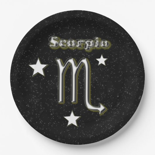 蠍座の記号 ペーパープレート (正面)