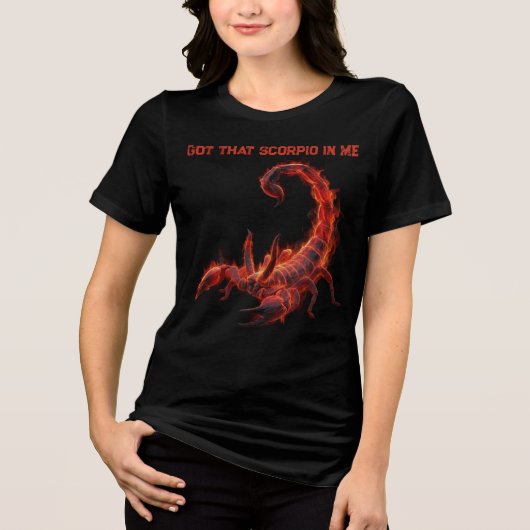 蠍座の誕生日ギフト｜星座｜情熱のサソリ トライブレンドＴシャツ (正面)