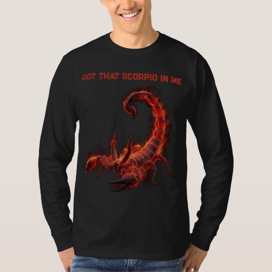 蠍座の誕生日ギフト|星座|情熱のサソリ Tシャツ (正面)