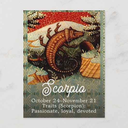 蠍座の誕生日 ポストカード (正面)