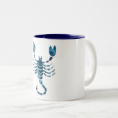 蠍座の(占星術の)十二宮図のコーヒー・マグ ツートーンマグカップ (正面右)