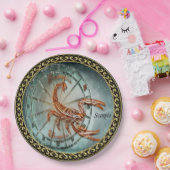 蠍座の(占星術の)十二宮図の占星術のデザイン ペーパープレート (パーティー)