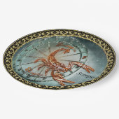 蠍座の(占星術の)十二宮図の占星術のデザイン ペーパープレート (アングル)