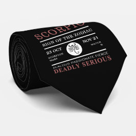 蠍座の〔占星術の〕十二宮図の占星術の印 ネクタイ