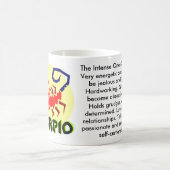 蠍座の(占星術の)十二宮図の印のマグ コーヒーマグカップ (中央)