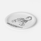 蠍座の(占星術の)十二宮図の印の紙皿 ペーパープレート (アングル)