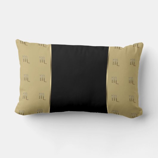 蠍座の(占星術の)十二宮図の印 ランバークッション (裏面)