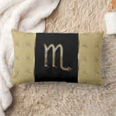 蠍座の(占星術の)十二宮図の印 ランバークッション (ブランケット)