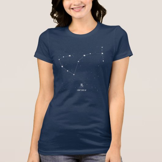 蠍座の(占星術の)十二宮図の星座 Tシャツ (正面)