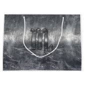 蠍座の(占星術の)十二宮図はグランジで動揺してなスタイルに署名します ラージペーパーバッグ (正面)