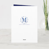 蠍座の(占星術の)十二宮図海軍金ゴールドのモノクロバースデー・カード カード (裏面)