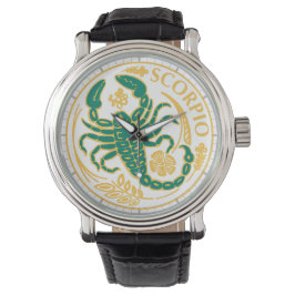 蠍座の〔占星術の〕十二宮図 腕時計