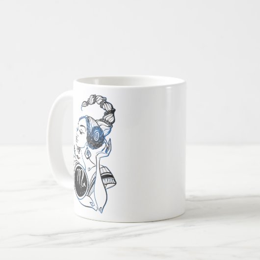 蠍座アールデコレディ コーヒーマグカップ (正面左)