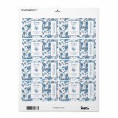 蠍座エッセンシャル油フェミニンボトルブルーフローラ ラベル (フルシート)