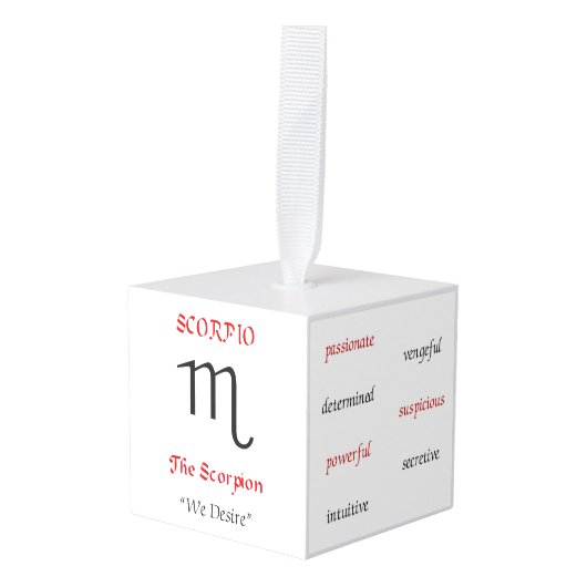 蠍座オーナメント キューブオーナメント (正面アングル)