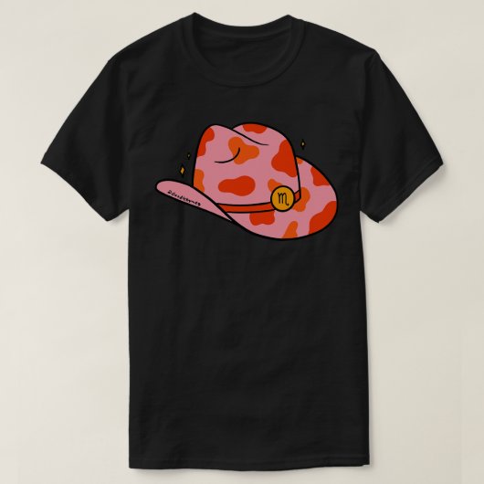 蠍座カウボーイハット Tシャツ (デザイン正面)