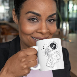 蠍座ガール15ozブラックリムマグ マグカップ