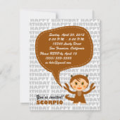 蠍座キッズパーティの招待状と写真 招待状 (裏面)