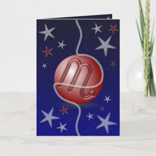 蠍座クリスマスカード。 シーズンカード (正面)