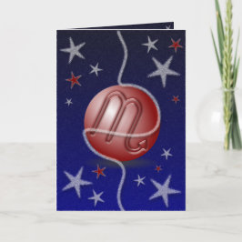 蠍座クリスマスカード。 シーズンカード