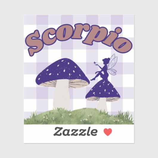 蠍座コテージコーレエステティックフェアリティマッシュルームアート シール (シート)