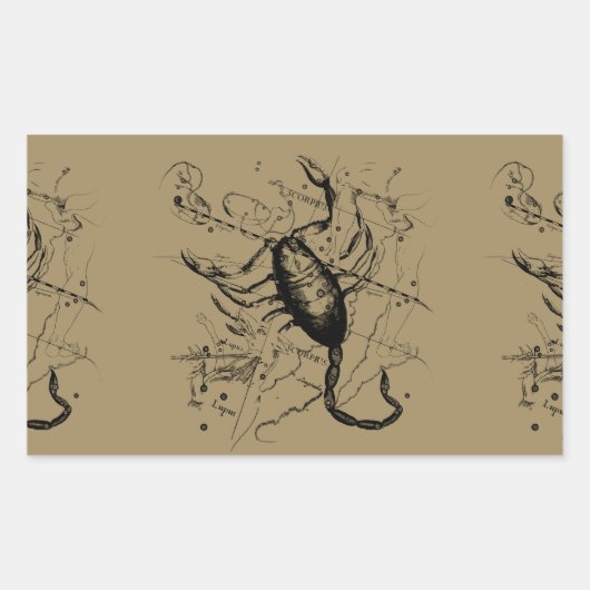 蠍座コンステレーションヘベリアス1690ヴィンテージ 長方形シール (正面)