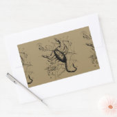 蠍座コンステレーションヘベリアス1690ヴィンテージ 長方形シール (封筒)