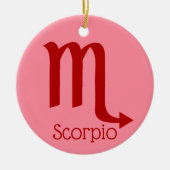 蠍座サンサイン〔占星術の〕十二宮図記号 セラミックオーナメント (正面)