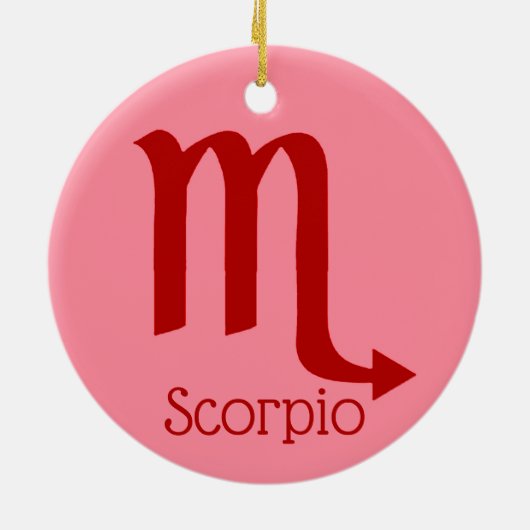 蠍座サンサイン〔占星術の〕十二宮図記号 セラミックオーナメント (裏面)