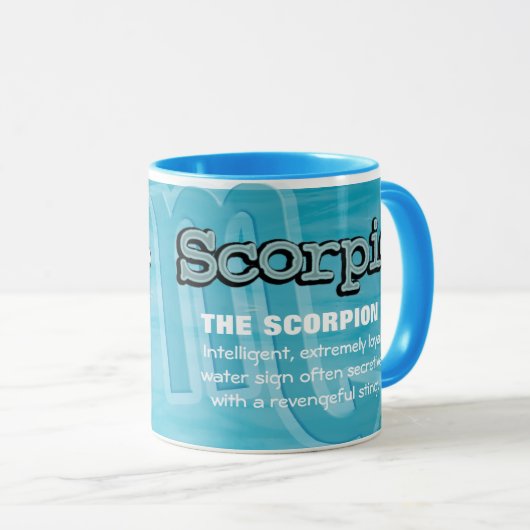 蠍座ザサソーピオン水占星術の印マグ マグカップ (正面右)