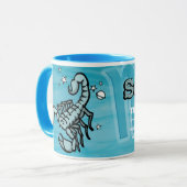 蠍座ザサソーピオン水占星術の印マグ マグカップ (正面左)