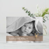 蠍座ザスコーピオン写真誕生アナウンスメントカード 案内状 (スタンド正面)