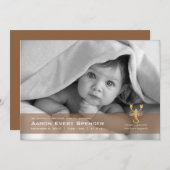 蠍座ザスコーピオン写真誕生アナウンスメントカード 案内状 (正面/裏面)