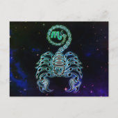 蠍座ザスコーピオン〔占星術の〕十二宮図はがき ポストカード (正面)
