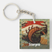 蠍座ザスコーピオン〔占星術の〕十二宮図サイン誕生日 キーホルダー (正面)