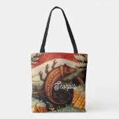 蠍座ザスコーピオン〔占星術の〕十二宮図サイン誕生日 トートバッグ (裏面)