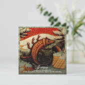 蠍座ザスコーピオン〔占星術の〕十二宮図サイン誕生日 招待状 (スタンド正面)