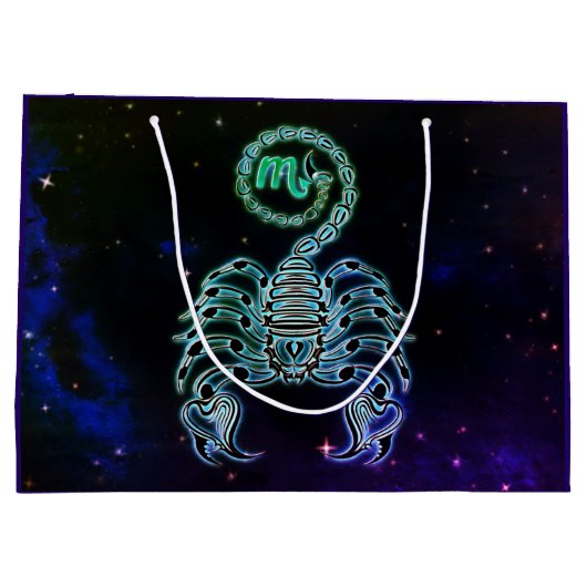 蠍座ザスコーピオン〔占星術の〕十二宮図抱き枕 ラージペーパーバッグ (裏面)