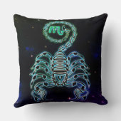 蠍座ザスコーピオン〔占星術の〕十二宮図枕 クッション (裏面)