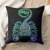 蠍座ザスコーピオン〔占星術の〕十二宮図枕 クッション (ブランケット)