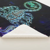 蠍座ザスコーピオン〔占星術の〕十二宮図毛布 シェルパブランケット (3/4)